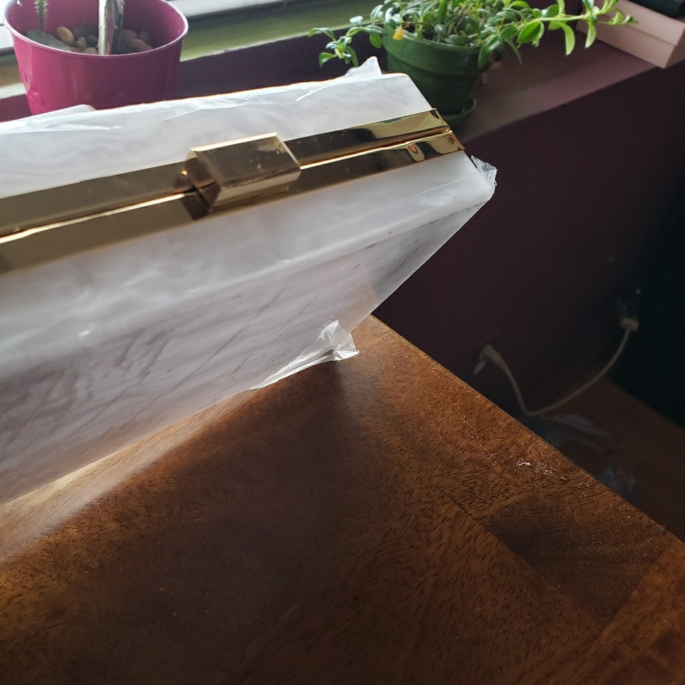 Ivory white clutch!